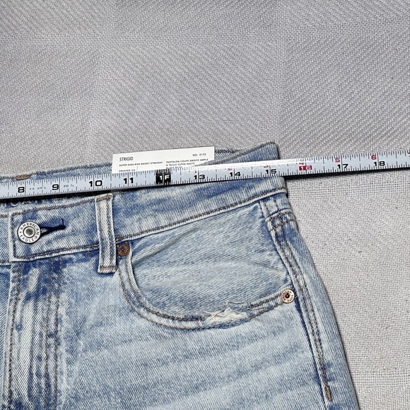 NEW‎ American Eagle Jeans Womens Size 6 28W Super High Rise Baggy Straight NWT - Picture 14 of 16